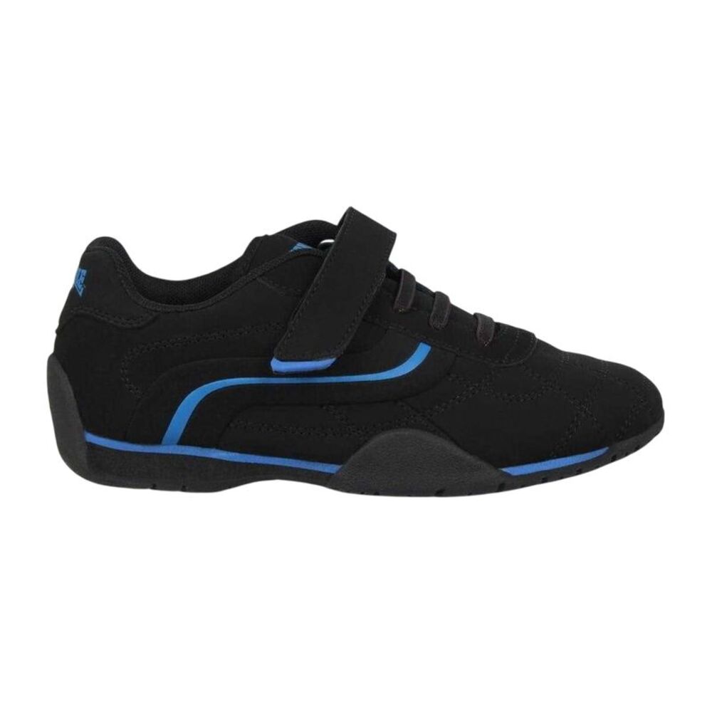 Lonsdale Childrens/Kids Camden Hook and Loop Sneakers / Black/Blue